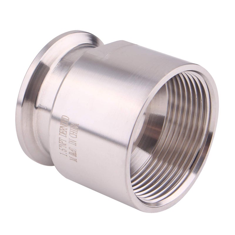 DERNORD 1.5'' Tri clamp Adapter to 1.5 inch FNPT Thread Ferrule Sanitary Pipe Fitting - Image 3